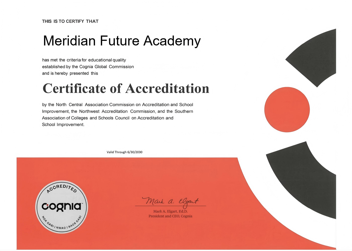 Cognia certification